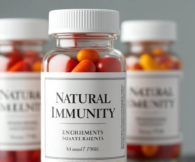 Bottles of natural immunity supplements