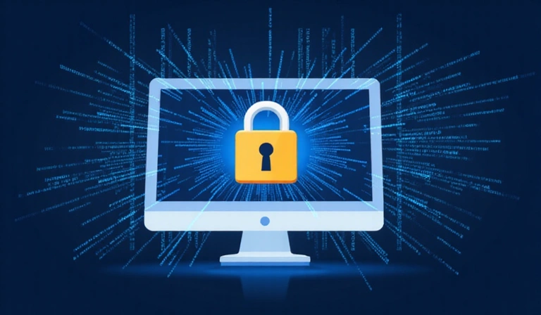 Ilustrasi keamanan data dan privasi online